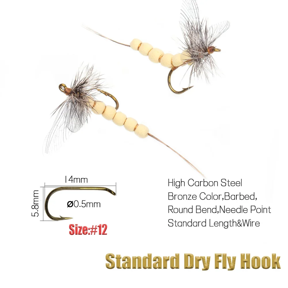 Wifreo Mayfly Grizzly Saddle Hackle Mayfly Wing Floating Dry Fly