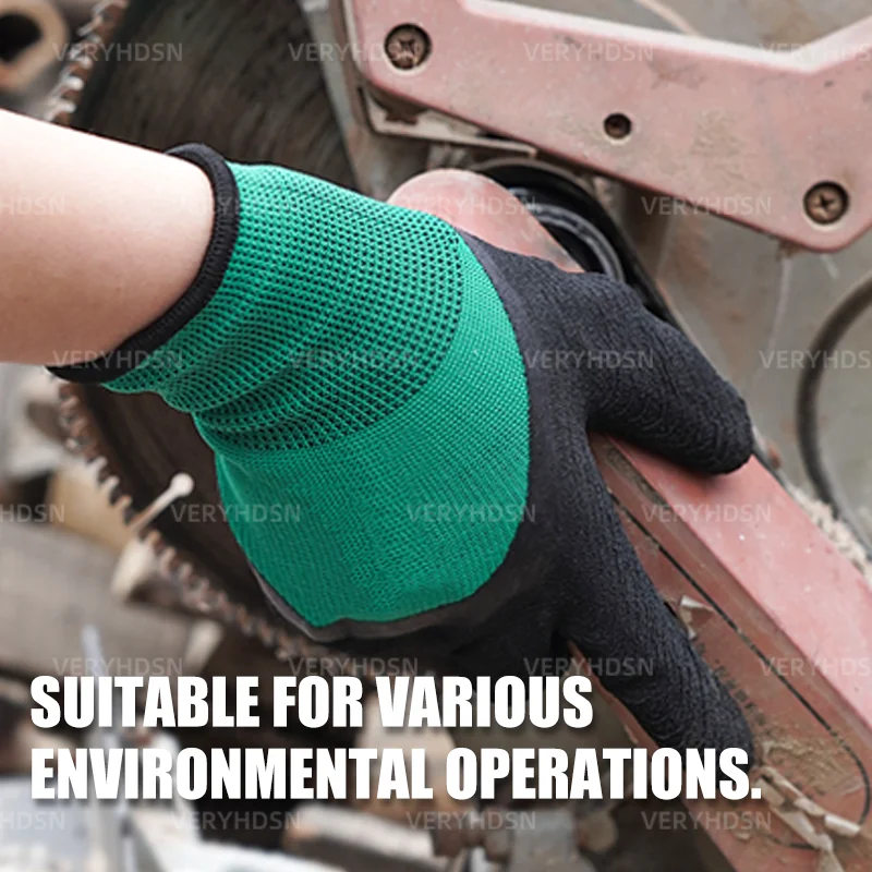 work gloves 2pairs high dexterity safety work gloves durable breathable polyurethane coated knit wrist cuff for men women