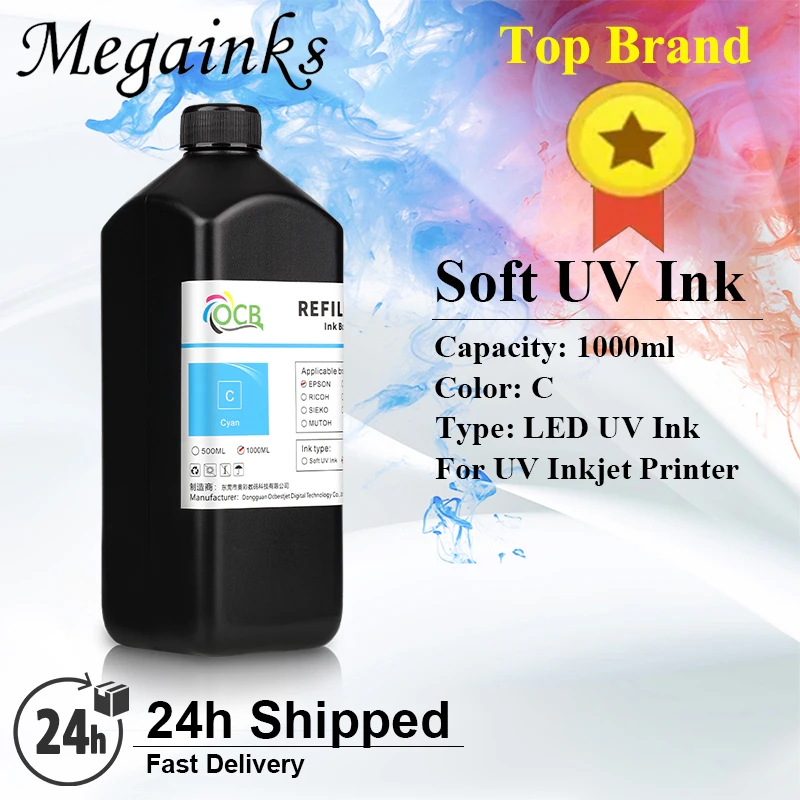 Soft UV Ink For Epson DX4 DX5 DX6 DX7 L800 805 L1800 R290 R330 1390 1400 4800 4880 7800 7880 TX800 XP600 XP300 Inkjet UV Printer