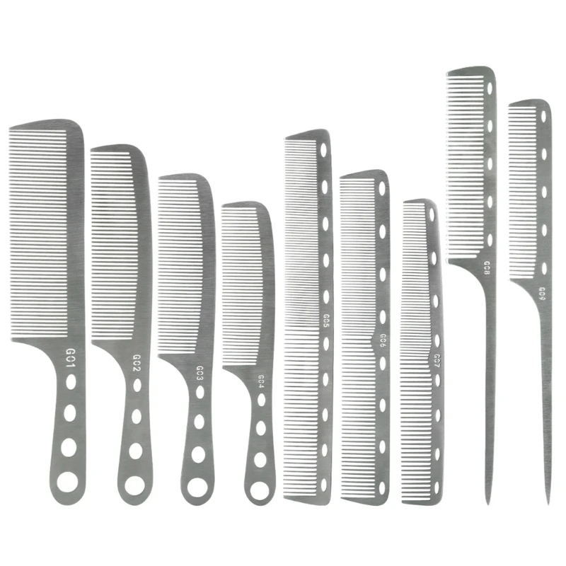 

Hair Cutting Tool Carbon Steel Fine Combs with Handle for Smooth Hair Styling