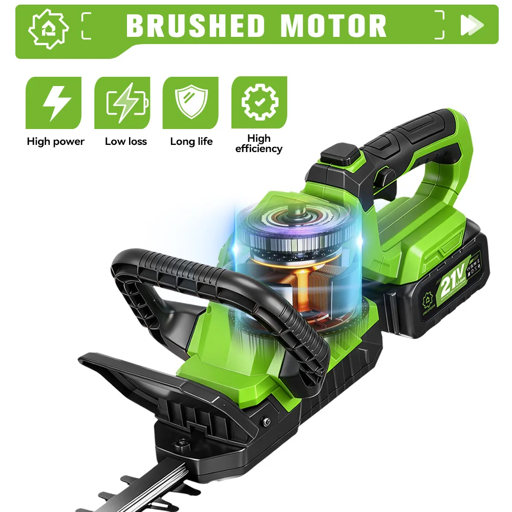 ONEGREEN 2000W Elektrische Heckenschere 510mm Cordless Handheld Garten Schneiden Beschneiden Elektrowerkzeuge Für Makita 18V Batterie pin – Detail 5