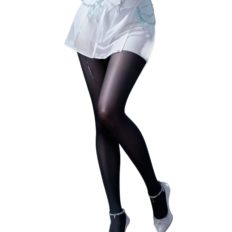 Shiny Womens Pantyhose Horse Oil Anti-Hook Silky Tights Glossy Sports Full Stockings Seamless Large Size Pantis De Mujer Hosiery