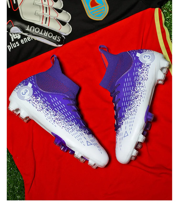 Vīriešu futbola apavi ar radzēm, sporta apavi, futzāla bērnu futbola zābaki, iekštelpu un āra treniņu apavi, neslīdoši apavi_voghion.com