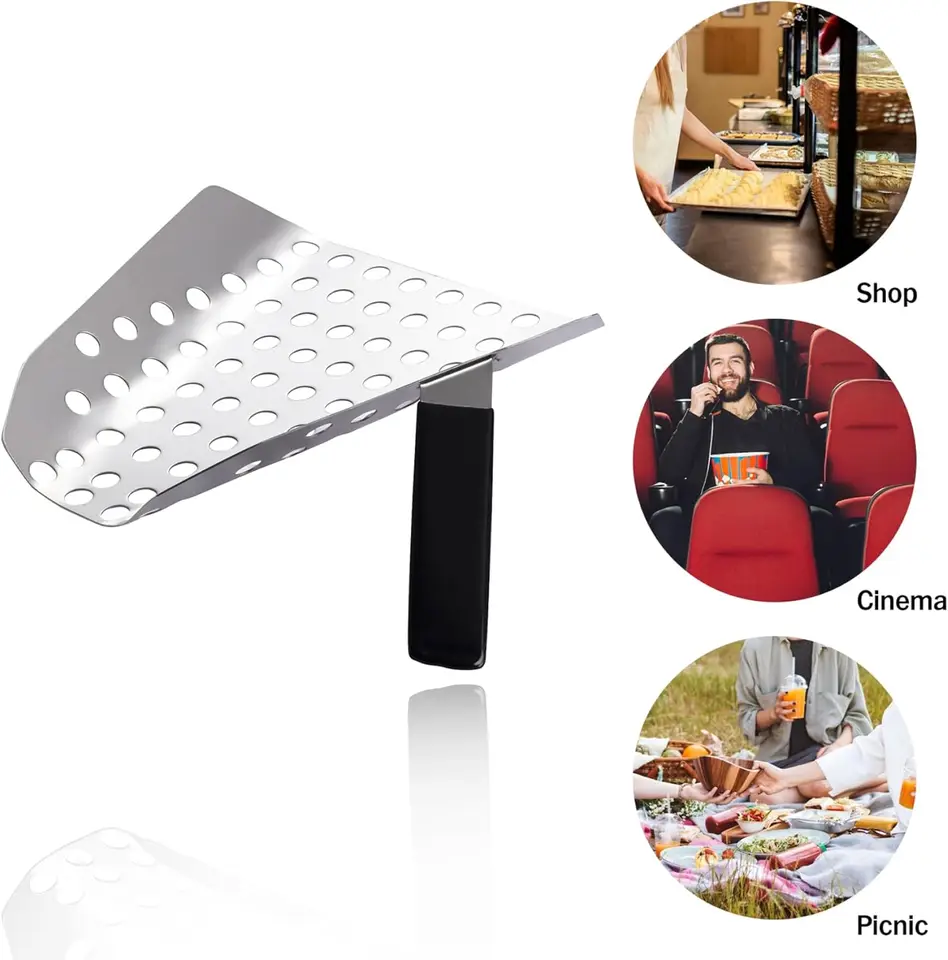 Paletta Per Patatine Fritte In Plastica Per Destrimani: Utensile Da Cucina Multiuso Per Popcorn, Ghiaccio E Caramelle - 5