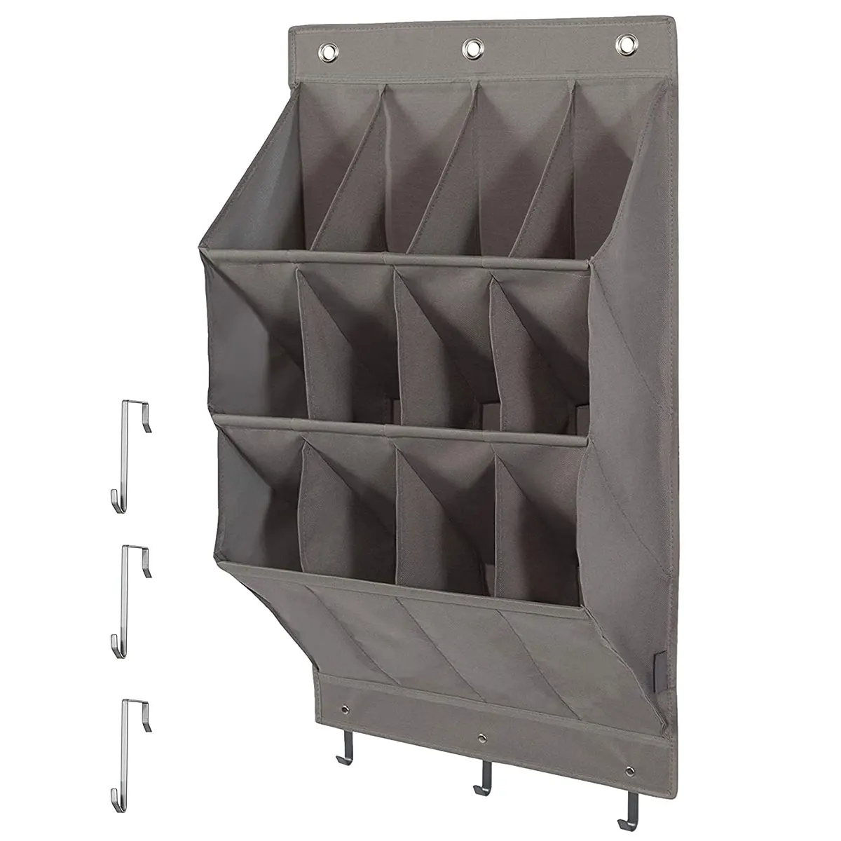 Shoe Organizer 12 Pockets Shoes Organizer Rack Hanging Organizers Space Saver Hanging Over The Door Behind Closet Organizer Storage Hanger Bags