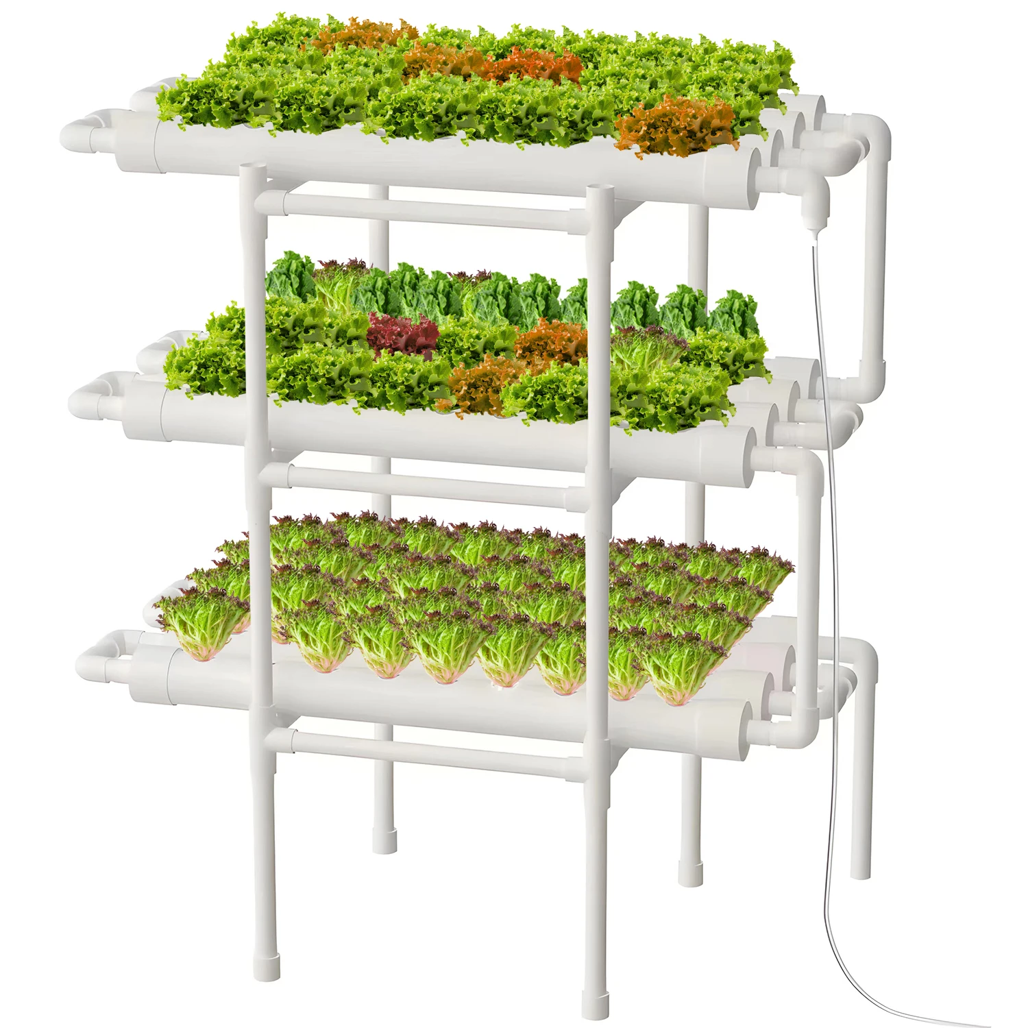 Hydroponic planting tools hydroponic gardening kit Hydroponics growing system kits 3-Layer/108 sites food-PVC pipe soilless cultivation garden vegetables herbs planting tools