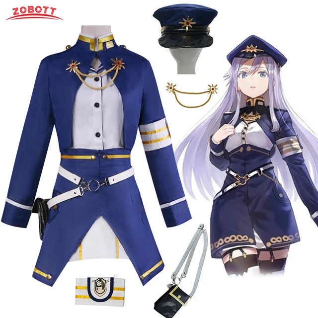 Anime 86 Eighty Six Vladilena Milize Cosplay Costume Lena Dress Blue  Uniform Hat Wig Halloween Party Outfits Girls Women - AliExpress