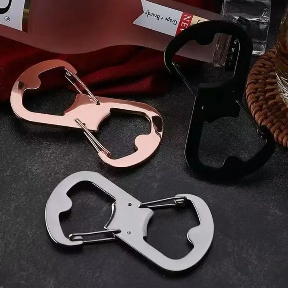 

Bottle Opener 8-shaped Carabiner Quick-release Stainless Steel Multifunctional Buckle Big Size Carry-on Outdoor Backpack Clasps
