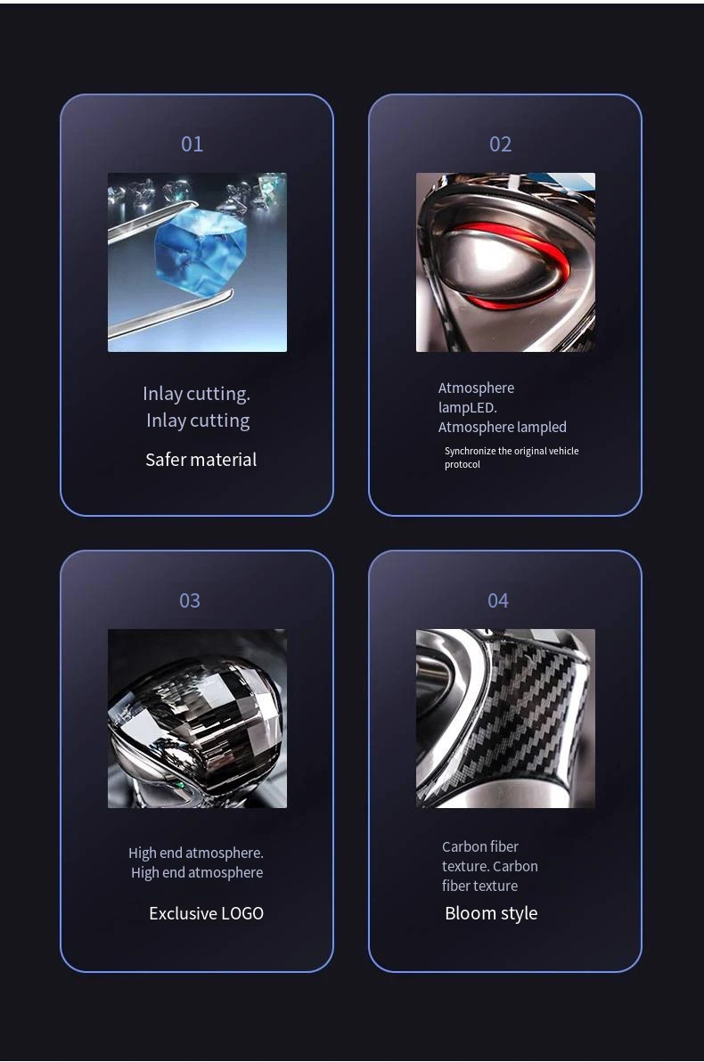 Crystal shift knob is suitable for Lexus ES UX 570 seven color luminous gear hea