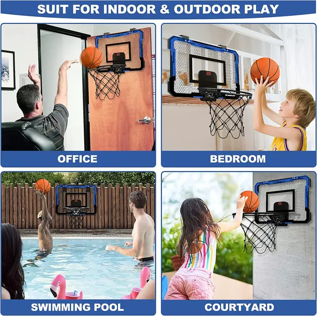 Ring Basketball Hoop Wall-mounted Indoor Training Home Kids Basketball Toy Mini Basketball Hoop Set For Kids Outdoor Games 6