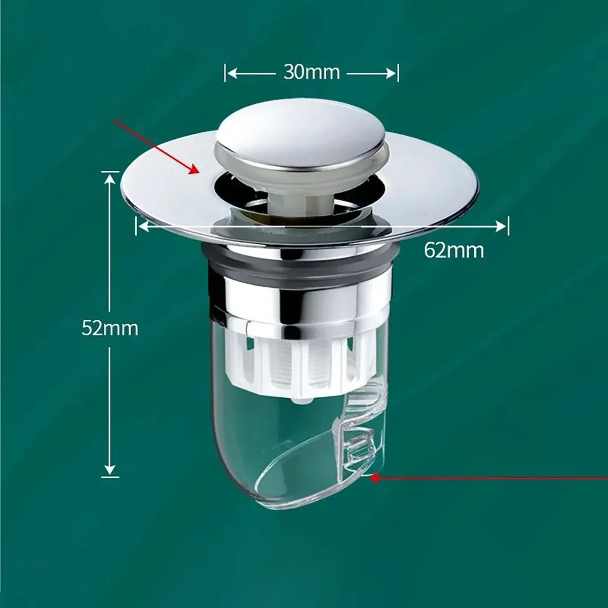ตัวกรองท่อระบายน้ำอเนกประสงค์ 1 ชิ้น สำหรับอ่างล้างหน้า อ่างล้างมือ ท่อระบายน้ำในครัว อ่างอาบน้ำ ฝาปิดท่อระบายน้ำในห้องน้ำ อุปกรณ์ห้องน้ำ 1