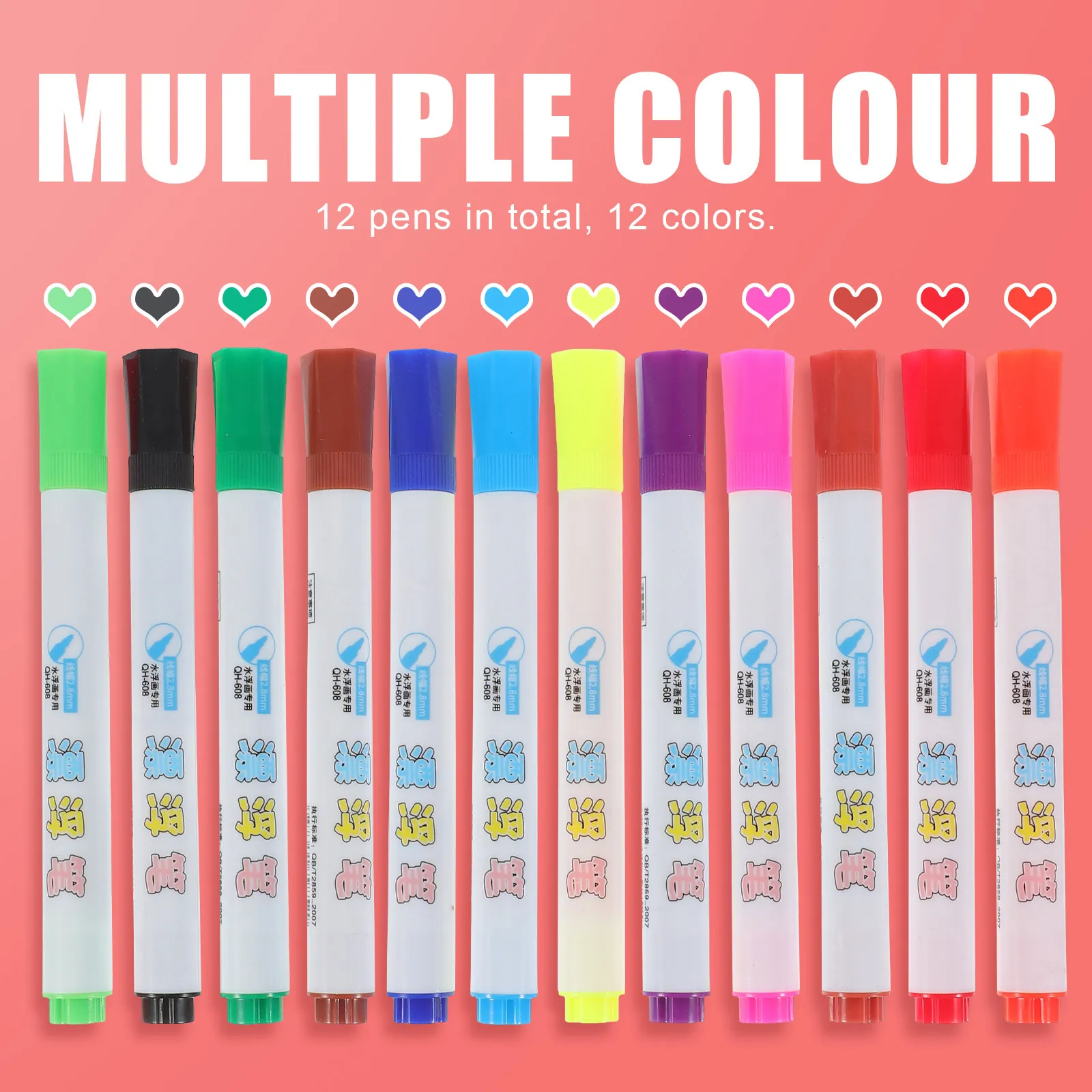 1세트 프리미엄 무취 화이트보드 마커 부드러운 필기감 방수 및 변색 방지 플라스틱 마킹 펜 사무실 및 학교용