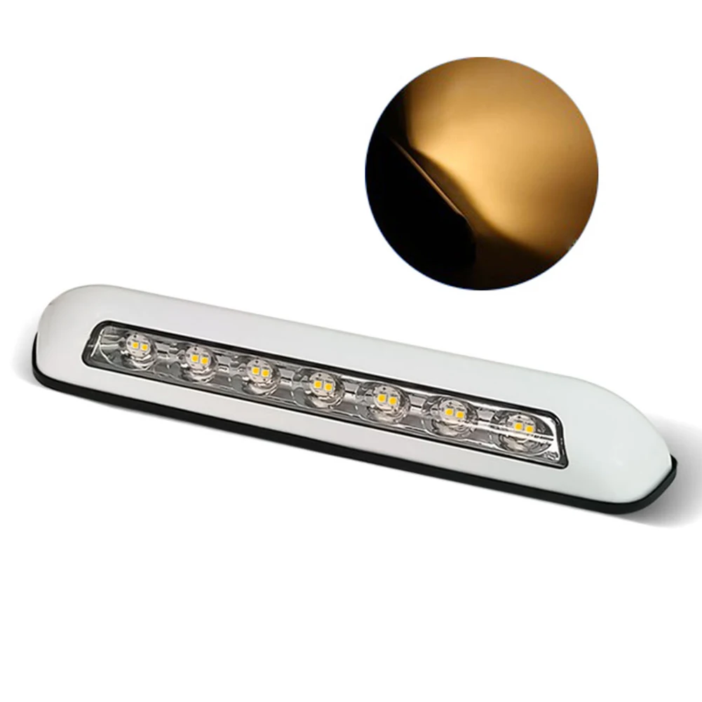 브랜드 뉴 RV 조명 12V 268*39MM 8W ABS 어닝 포치 라이트 외부 LED 램프 비즈 RV LED RV LED 라이트 화이트