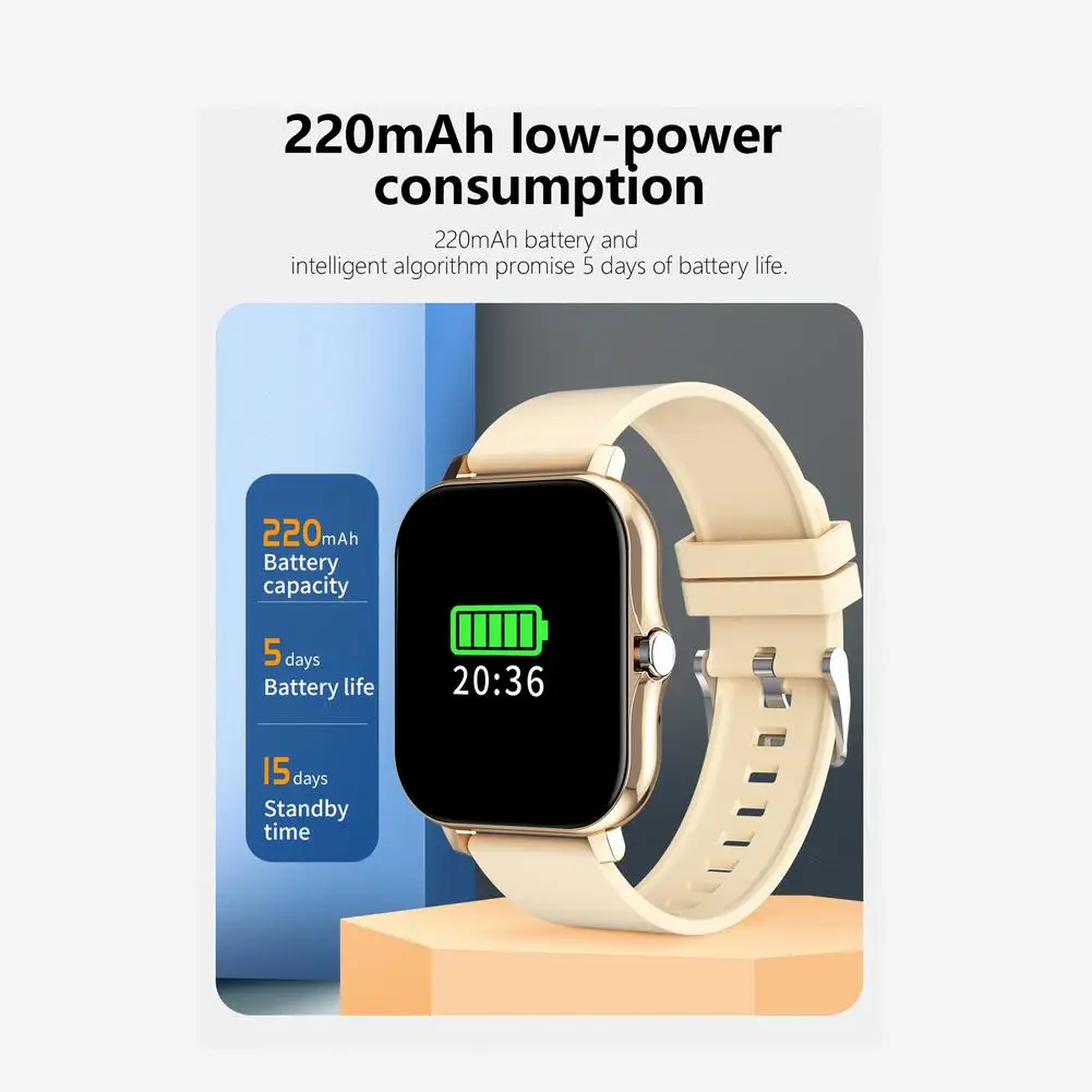 New Smart Watch Clock Fitness Heart Monitor Sport Smartwatch Full-screen Touch Bluetooth-compatible Calls Watches