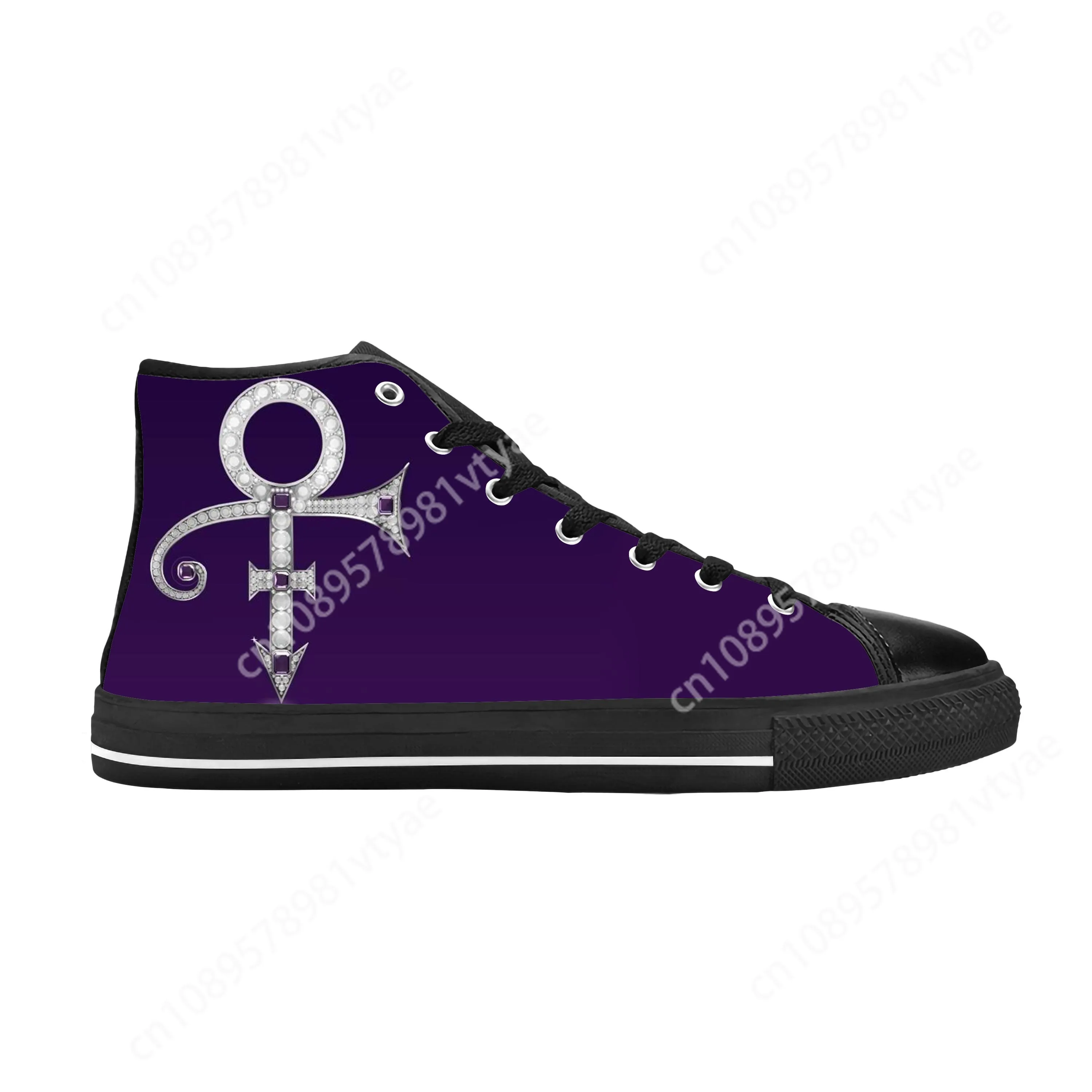 Prince Rogers Nelson Purple Rain Love Symbol Cool Casual Cloth Shoes High Top Comfortable Breathable Custom Men Women Sneakers 3