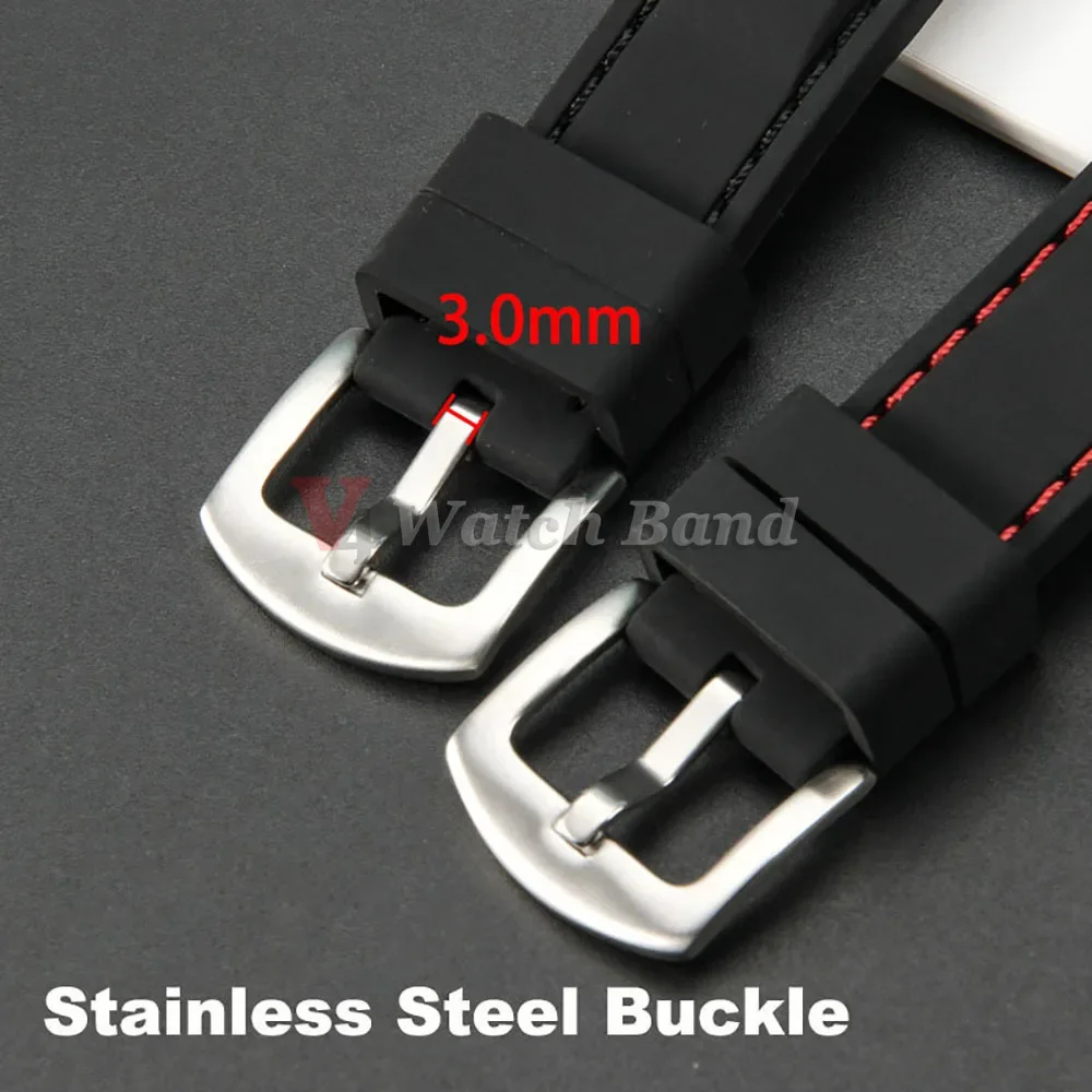 Silicone Sport Watch Band - Universal Replacement Strap