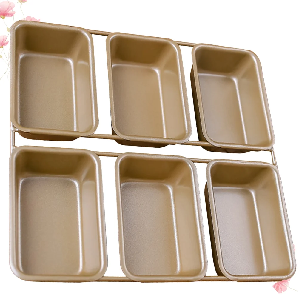 

Hemoton Bread Loaf Pan Non Stick Pan 6 Grids Iron Baking Pan Loaf Pan Toast Mould Baking Tray Bakeware Baking Gadget Home