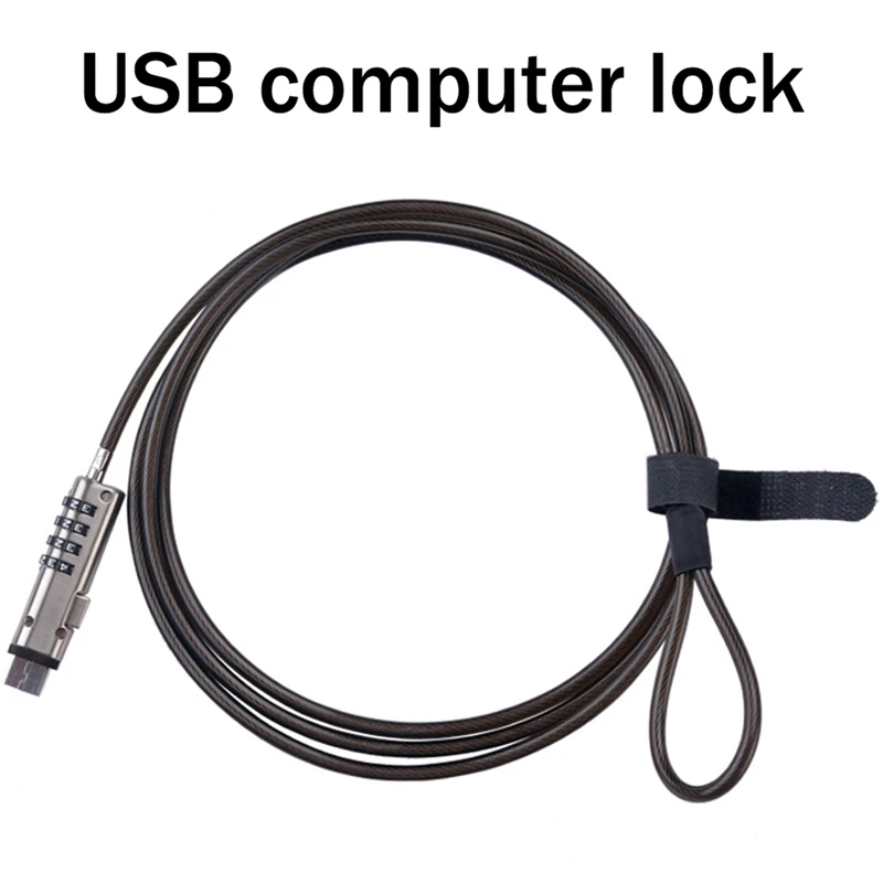 【Hot Cake】3X USB Password Lock Computer Lock Password Protection Anti-Theft Universal Laptop Computer