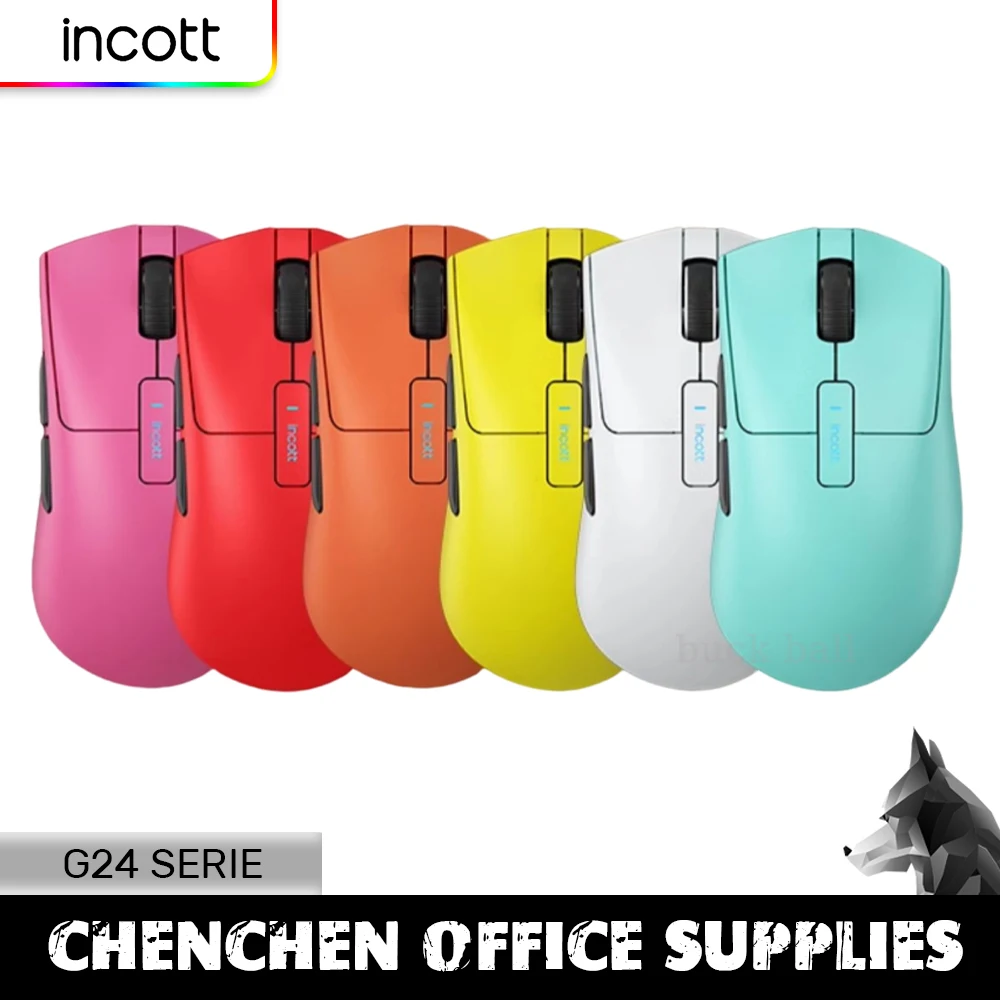 Incott-G24-Pro-Mouse-Sem-Fio-Para-Jogos-Modo-2-Peso-Leve-2-4g-Suporte ...