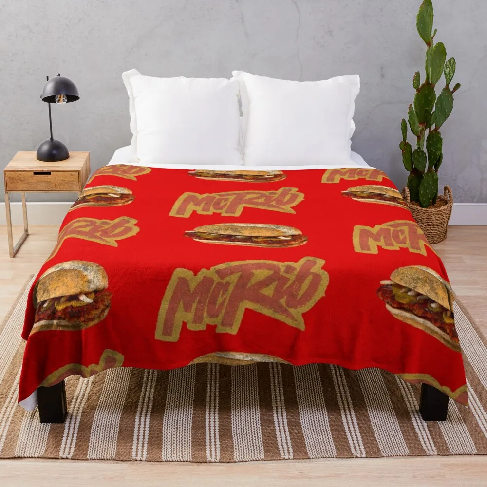 

Retro McRib Throw Blanket Thin Blankets