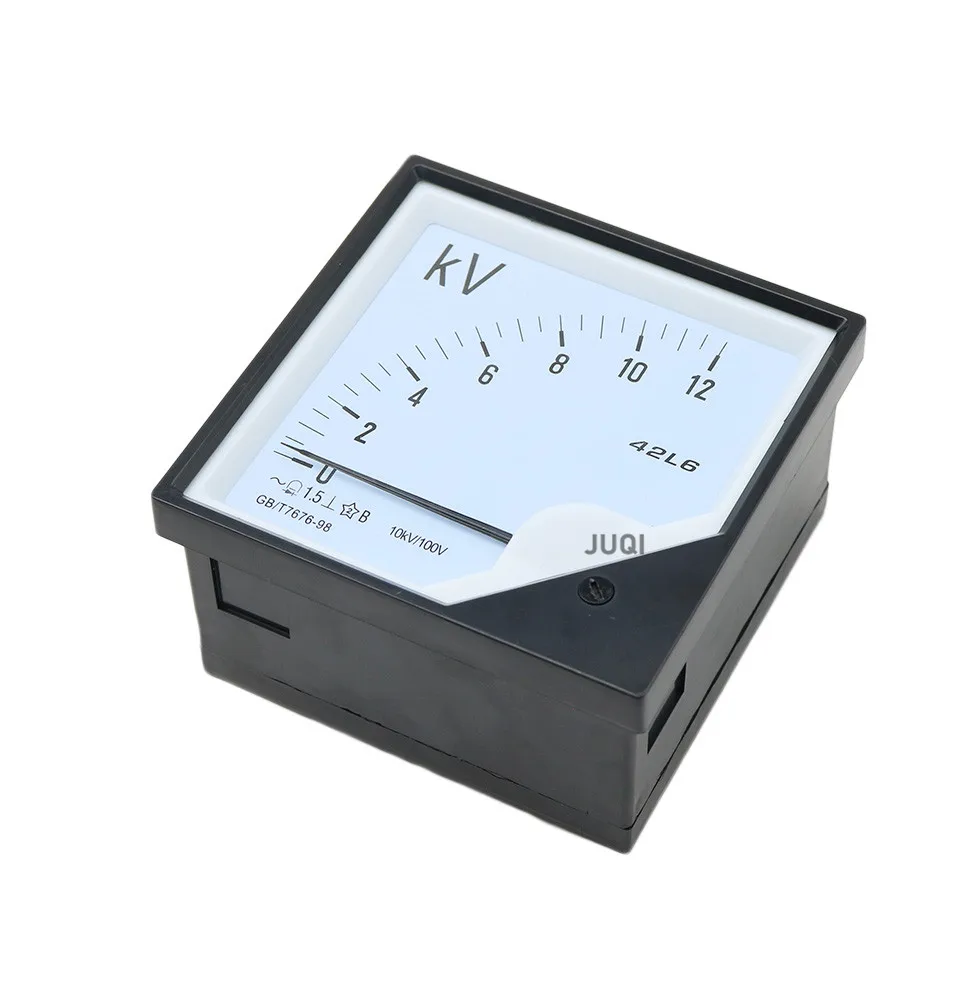 42L6-V AC Voltmeter analog panel pointer voltmeter 10KV/100V Mechanical  meter voltmeter 120*120mm