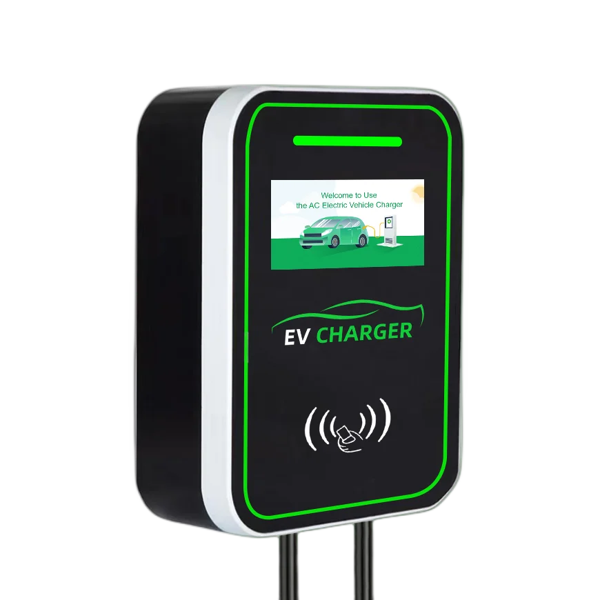 Tary Screen Ac Ev Charger 32A Type2 Wallbox 7Kw 22Kw Rfid Wifi + App Bilanciamento Del Carico Smart App Stazione Di Ricarica Ev Con Presa