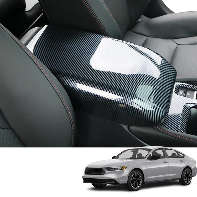 

Крышка подлокотника центральной консоли для Honda Accord 2023 2024 11Th, аксессуары для интерьера (ABS углеродное волокно)