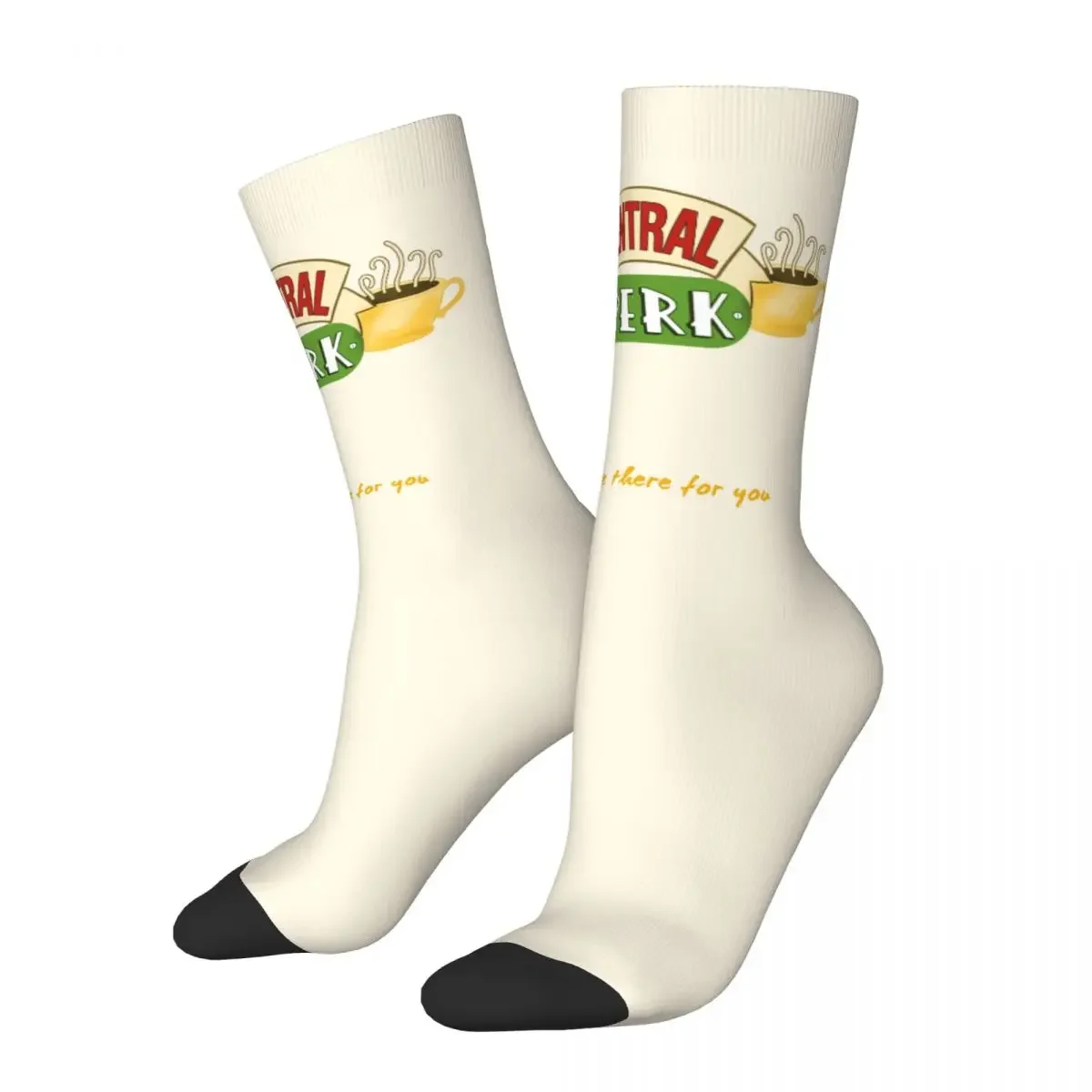 

Casual Central Perk Friends Basketball Socks Classic TV Show Funny Polyester Socks for Women Men Breathable