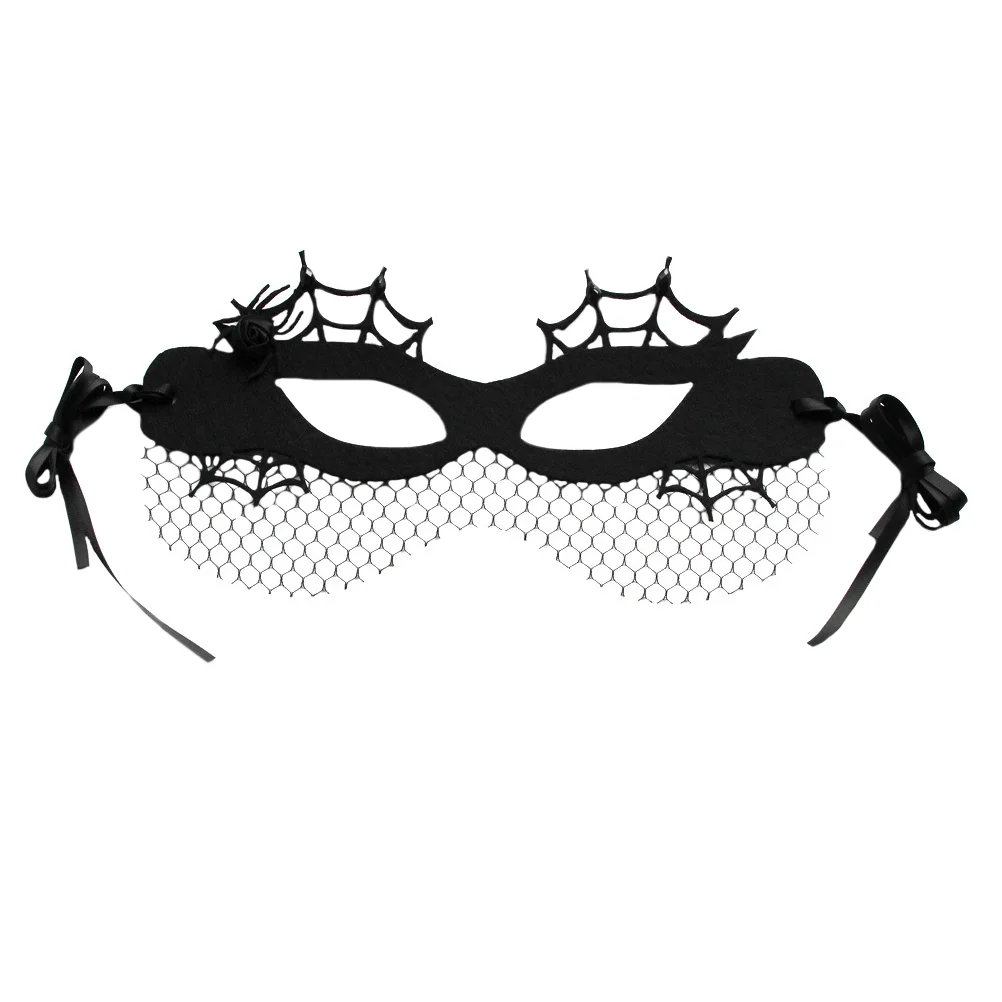 

Blindfold Spider Mask Prop Female Masquerade Props Women Party Halloween Ribbon