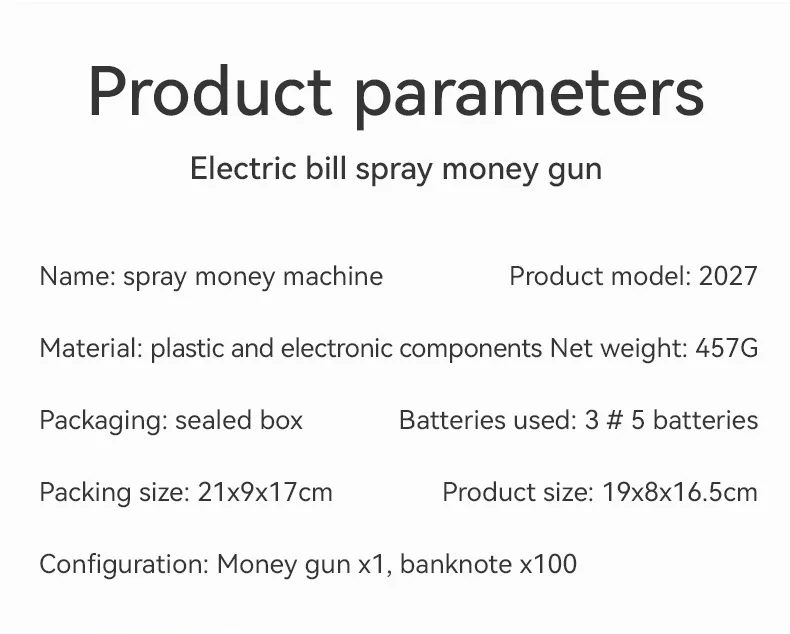 Super Money Gun Money Spitting Gun 2027-1 7 Super Money Gun Money Spitting Gun 2027-1