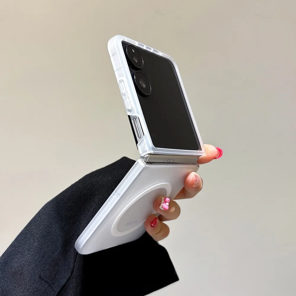 Magsafe-Compatible Matte Transparent Shockproof Phone Case with Magnetic Wireless Charging
