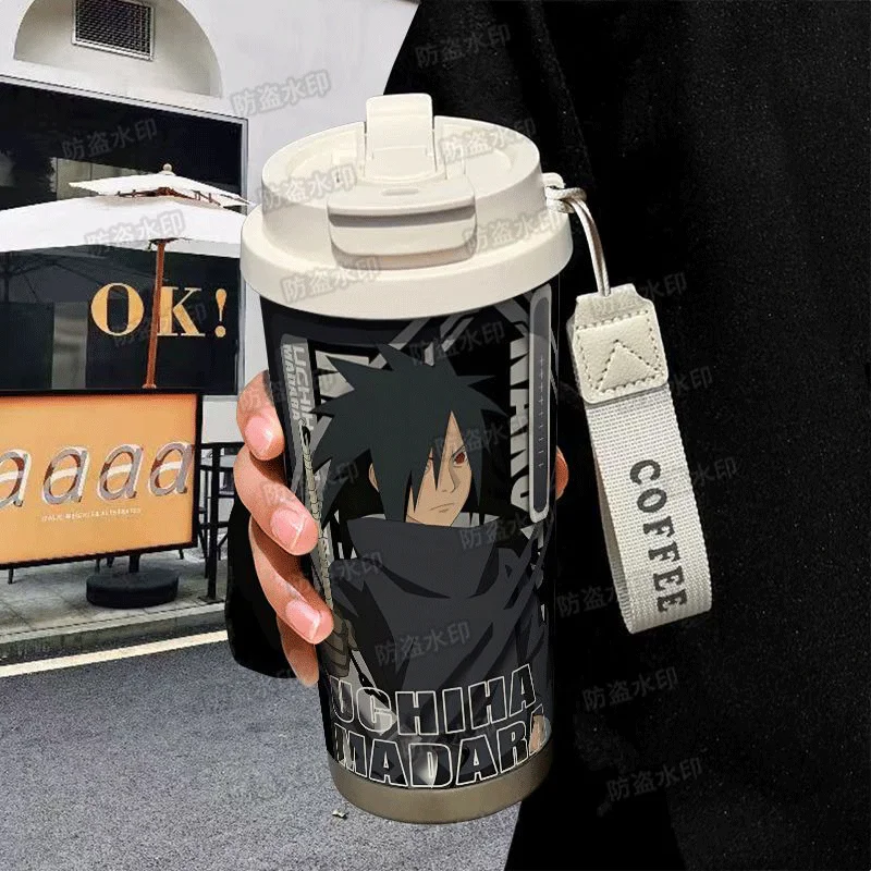 Anime-Inspired Stainless Steel Insulated Water Bottle - Large Capacity Travel Flask with Kawaii Design