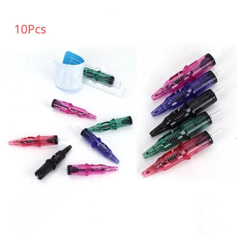 Disposable Tattoo Ballpoint Pen Cartridge Needles for Beginners Designer Universal Drawing Practice Needles Supplies Body Art double sided thickened blank tattoo practice skin universal body art practice false skin for beginners