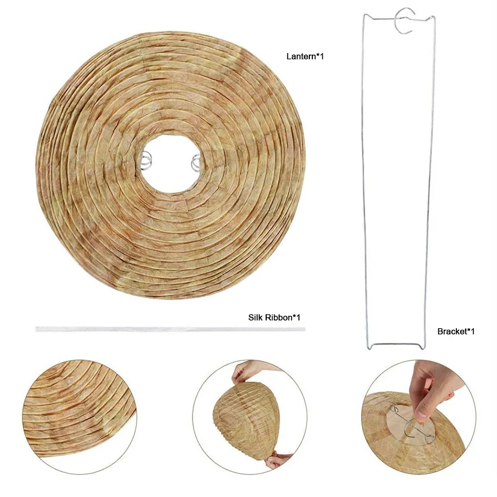 Hanging Wasp Decoy Paper Lanterns Hornet Nest Repellent 1/5Pcs For Patio Outdoor Fake Trap Safe Garden Repellent Trap insect traps,wasp trap