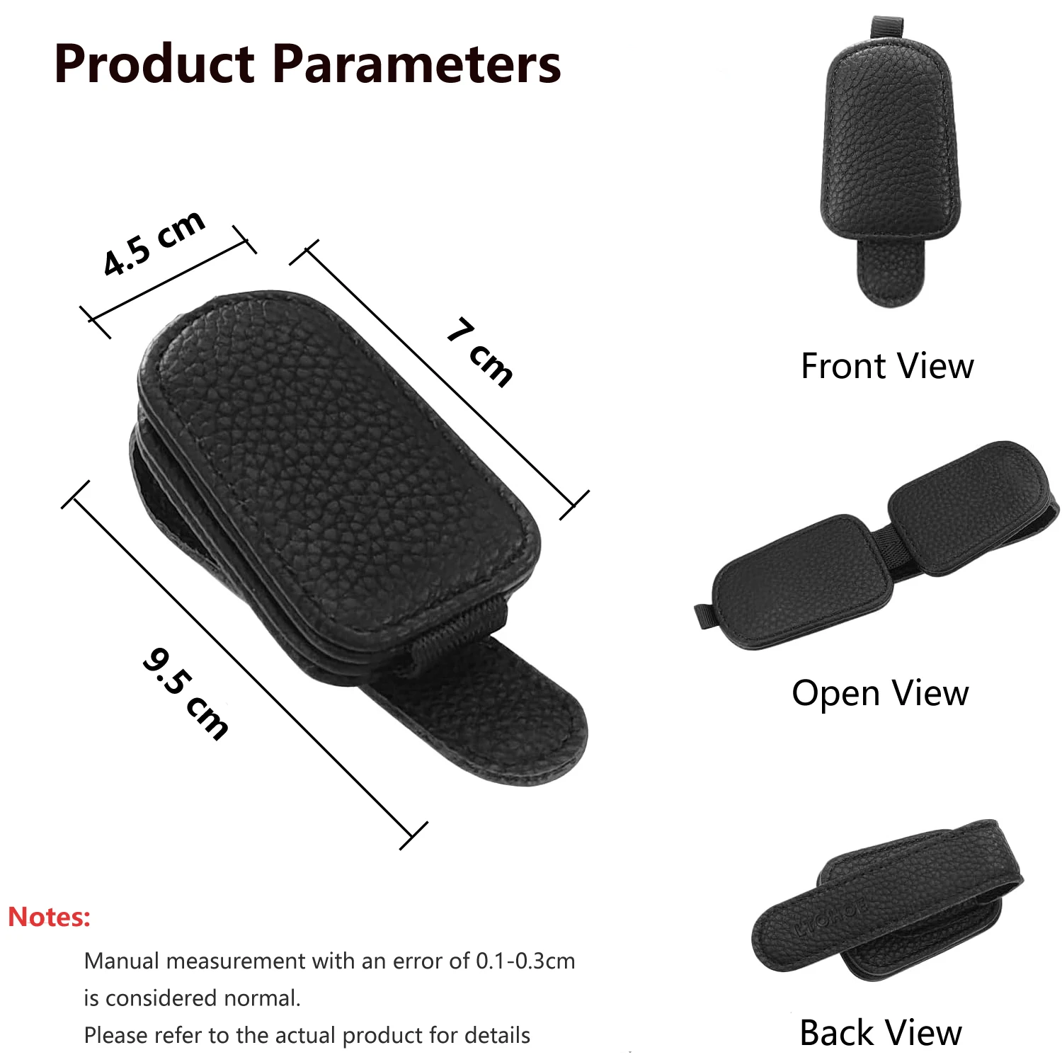 JSMTKJ Supporti per Occhiali da Sole da Auto,4 Portaocchiali Auto con