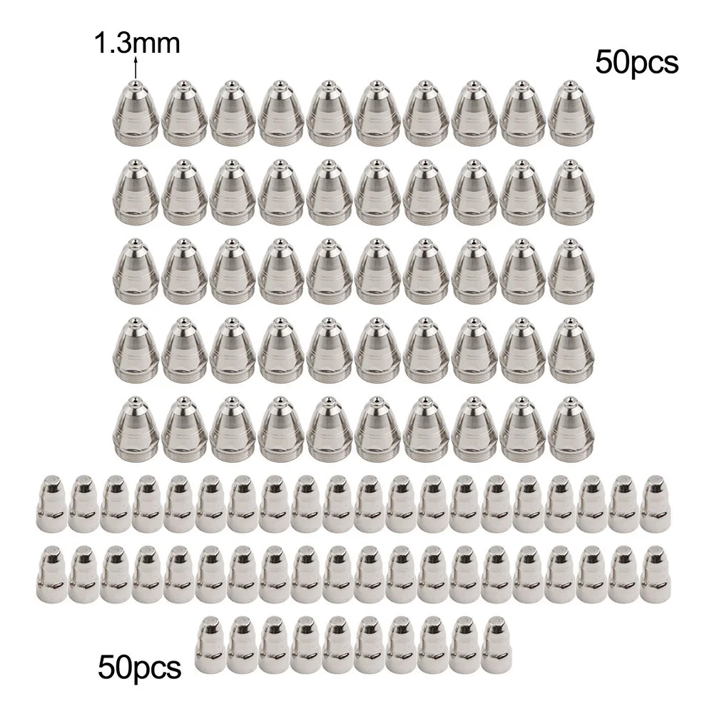 P80용 플라즈마 절단 토치 소모품 100개는 향상된 절단 성능을 위해 전극 및 노즐을 포함합니다.