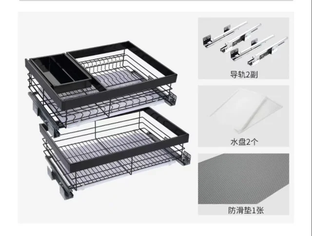 Pull Out Cabinet Drawer Organizer Expendable Slide Out Kitchen Cabinet  Storage Shelves Heavy Duty Organizer for Tableware - AliExpress