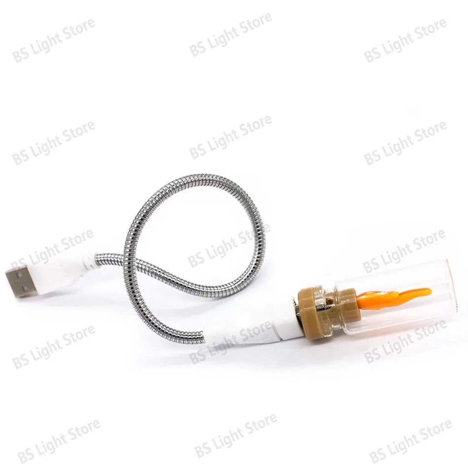 Ein Satz LED-Flammenlicht-Perlenlampen + Verlängerungskabel, USB-Interfaces, warmes Gelb, Rosa, 5 V, tragbare Quelle, Notebook-Innenbeleuchtung – Detail 5