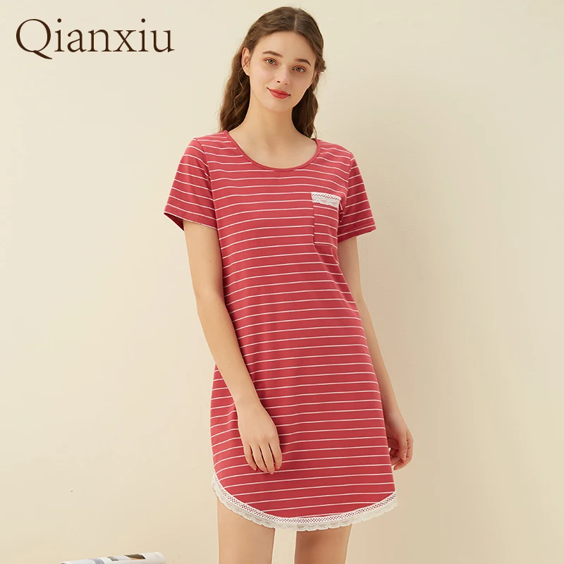 New Summer Comfort Soft Simple And Fashionable Women's Home Clothes Pajamas Home Wear Casual Wear Sleeping Dress Nightgown
