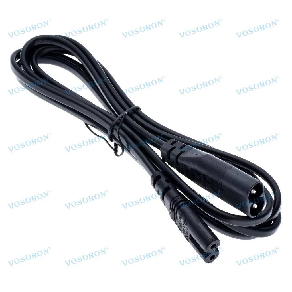 Universal IEC 320 C8 to C7 AC Power Extension Cable, Type Figure 8 Adapter Cord