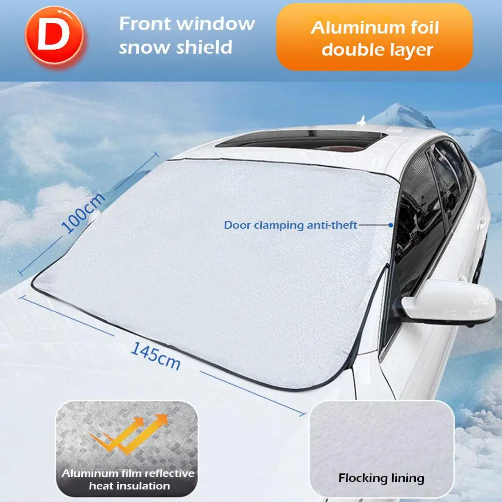 Couverture de neige de pare-brise avant de voiture, pare-soleil imperméable  épaissi, protecteur anti-glace extérieur, accessoires extérieurs  automatiques, hiver - AliExpress