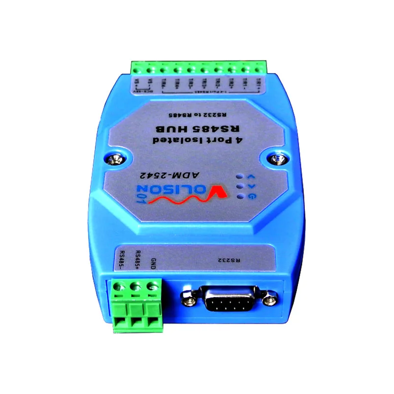 ADM-2542 Isolated 4-Port RS485 Hub 1 to 4 Repeater Distributor Support RS232 to 485