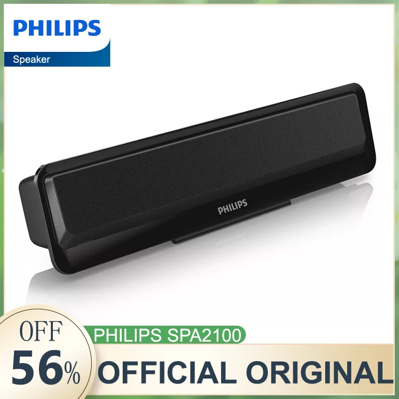Philips Spa2100 Bluetooth 5.0 Altoparlante Conveniente Mini Tavolo Computer Desktop Cablato Hifi Stereo Indoor Music Player Spa2100/93