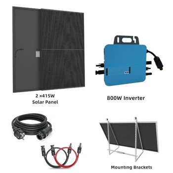 pannello energetico + inverter solare + staffa di montaggio