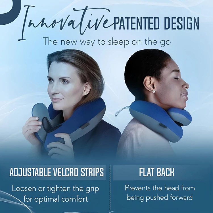 Flat back ergonomic neck pillow