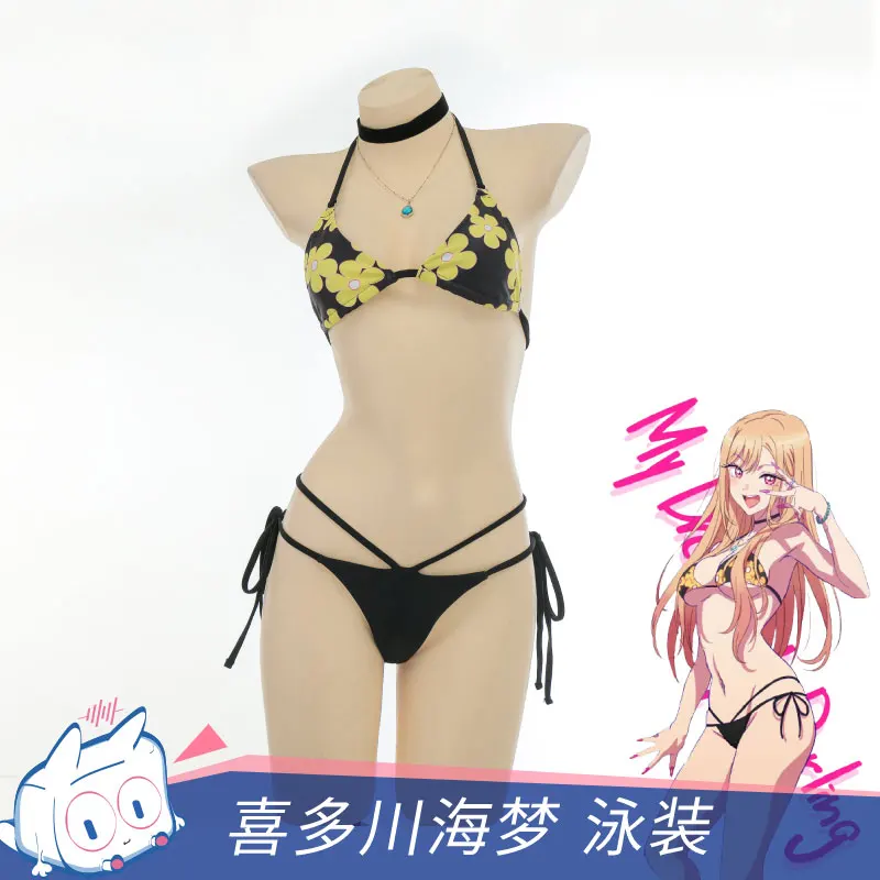

COSLEE Anime My Dress-Up Darling Marin Kitagawa Cosplay Costume Lovely Bikini Swimsuit Swimwear Summer Suit Party Outfit New