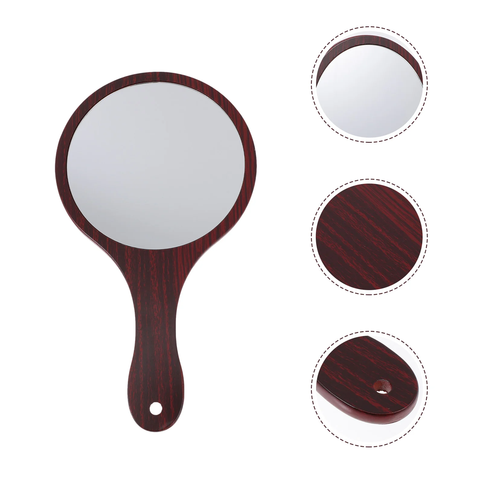 Wooden Handle Vanity Pocket Mirror Makeup Glass Dedicated Simple Handheld Portable Miss new original a085fw01 v1 v3 v4 v5 v7 v8 8 5 inch lcd screen portable dvd digital products dedicated screen