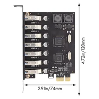 USB 3.0 PCI-E Expansion Card 7 Ports USB 3.0 Hub Adapter External Controller PCI-E Extender PCI Express Card for Desktop PC - Image 6