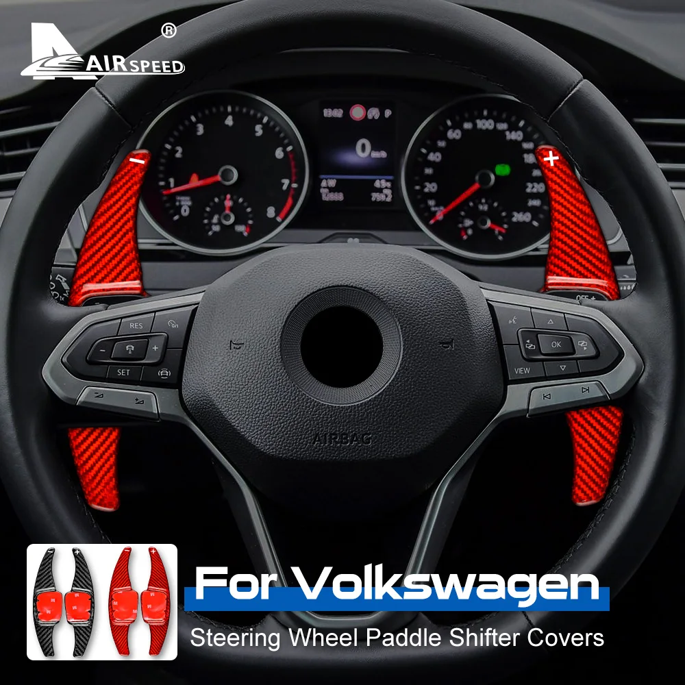

Real Hard Carbon Fiber for Volkswagen VW Tiguan Golf 6 7 8 MK6 MK7 MK8 POLO Car Steering Wheel Paddle Gear Shifter DSG Extension