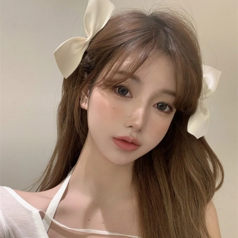 2PCS Neue Koreanische Satin Bogen Haarnadeln Kinder Süße Headwear Mädchen Clips Frau Nette Barrettes Grips Haar Zubehör – Detail 4